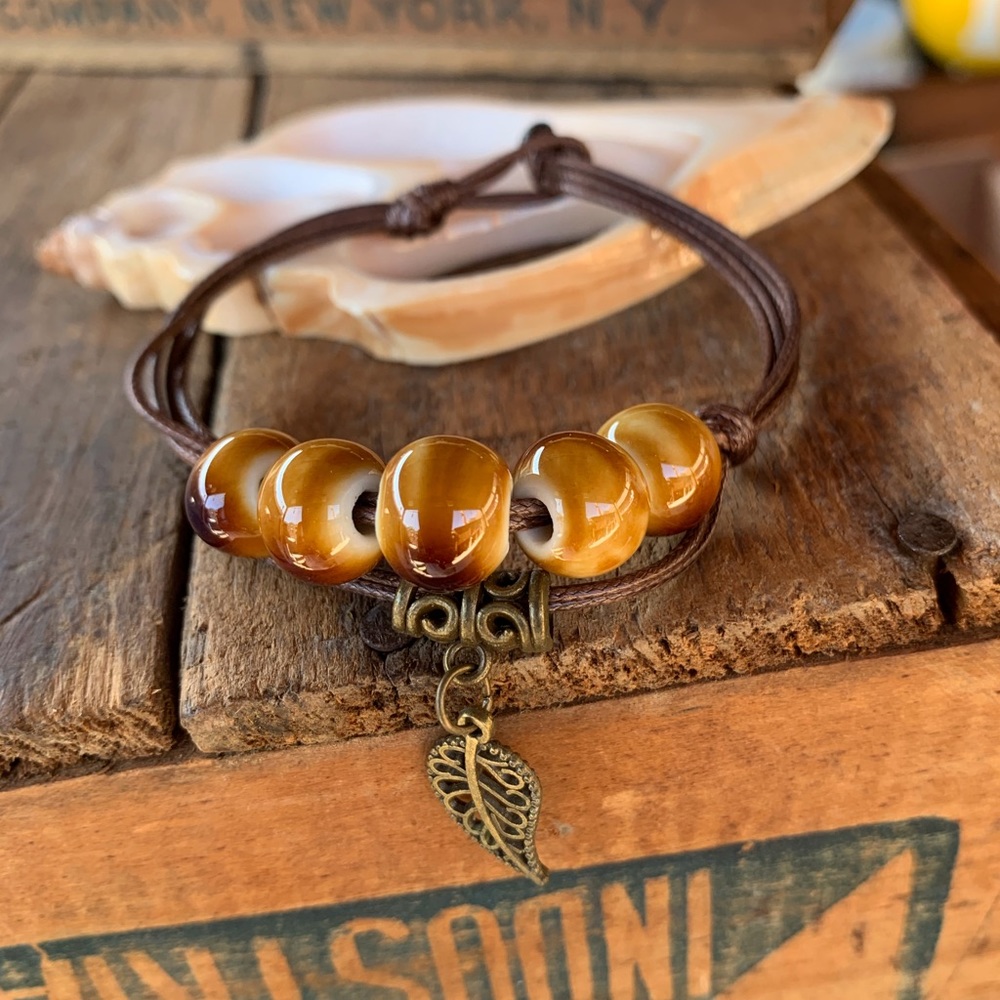 ✨BOHO RUSTIC CERAMIC BEAD BRACELET/ ANKLET✨
